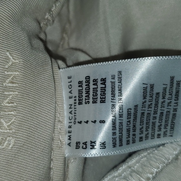 American EAGLE outfitters Beige Slim Fit Skinny Pants Flat Front Chino - Picture 12 of 14